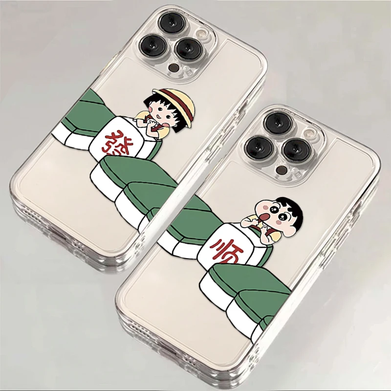 情侣麻将小新适用iphone15苹果14手机壳13华为vivo小米oppo软xr套