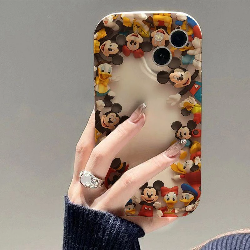 奥菲顿环屏唐老鸭米奇适用iphone16手机壳苹果华为vivo小米oppo套