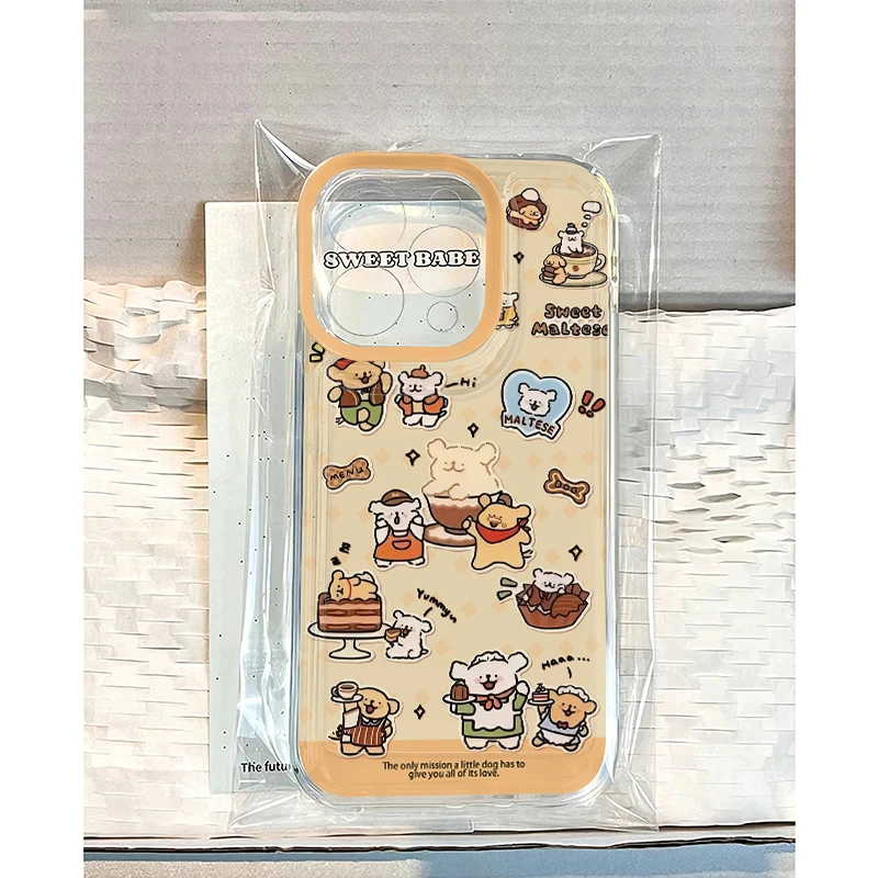 奥菲顿咖啡点心狗适用iPhone16/15pro手机软壳华为vivo小米oppo套