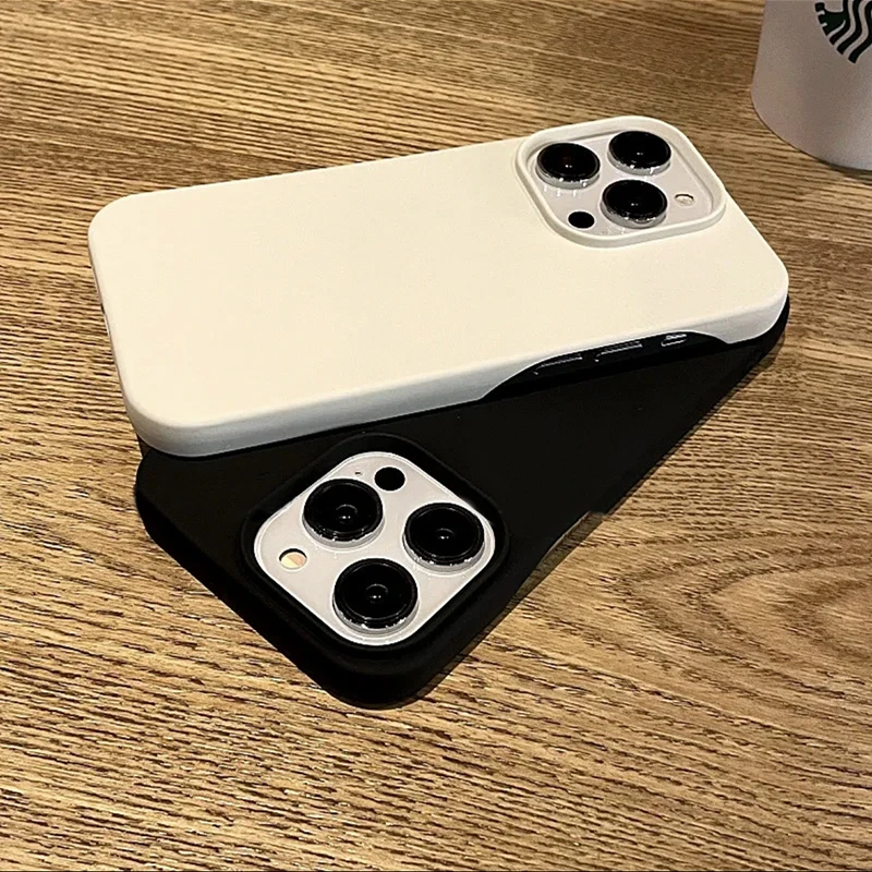 SMBLCE简约半包纯色大孔适用iPhone16Pm苹果15Pro手机壳14/13/12