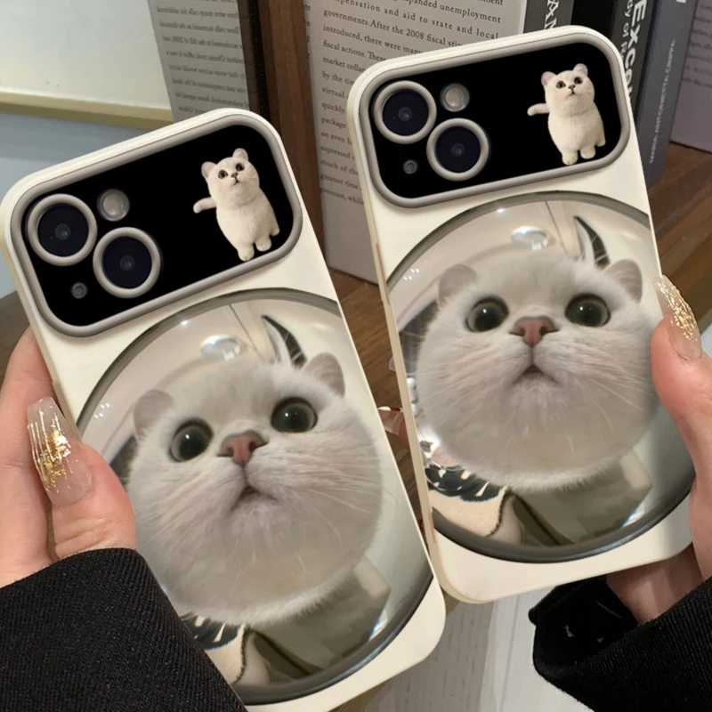 可爱趣味猫咪适用苹果华为vivo小米oppo手机壳iphone15/13/14软套