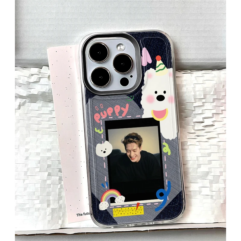 奥菲顿牛仔小狗相框适用iphone15苹果14手机壳华为vivo小米oppo套