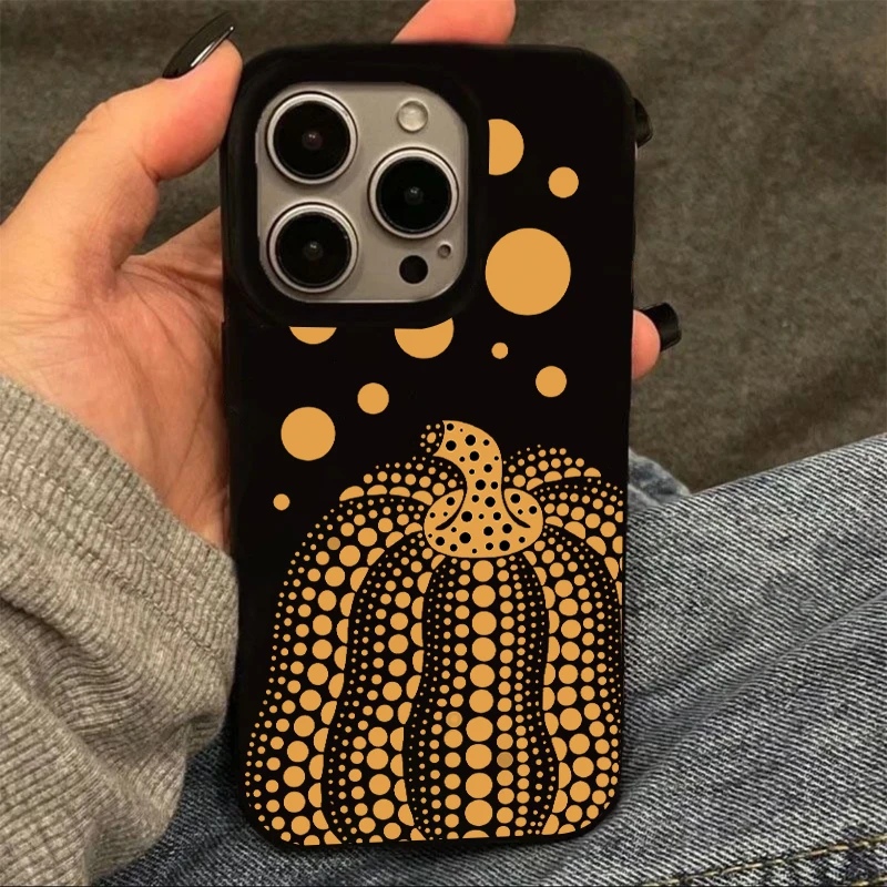 GGBond黑南瓜黄波点适用iPhone16/15苹果14果冻手机壳苹果13/12套