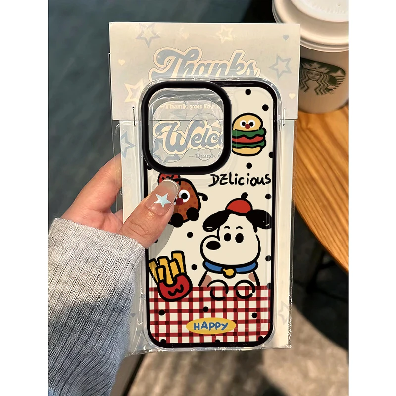 奥菲顿小狗汉堡派对适用iphone15手机壳14苹果华为vivo小米oppo套