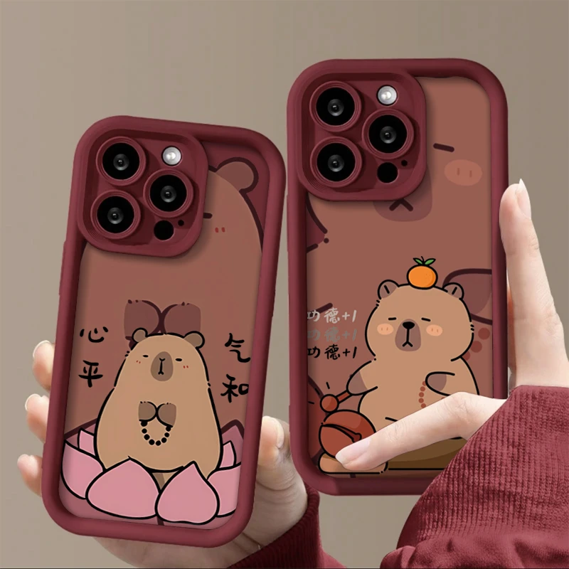 趣味水豚合集适用iphone15苹果14手机壳13华为vivo小米oppo软xr套