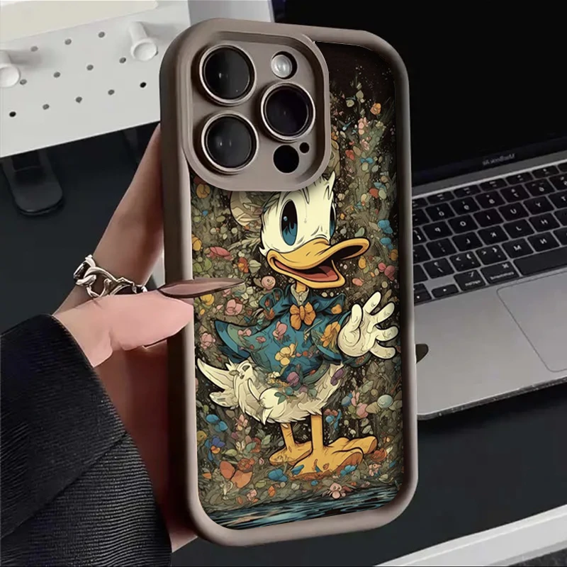 可爱趣味鸭子iphone15/13/14苹果12手机壳华为vivo小米oppo软套