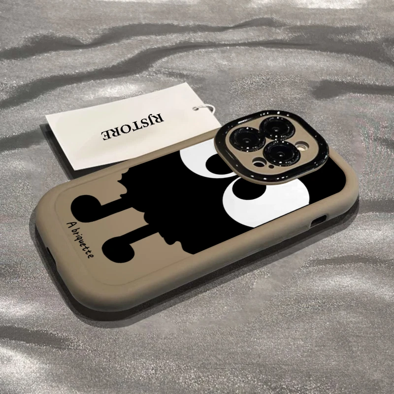 奥菲顿可爱大眼煤球适用苹果华为vivo小米oppo手机壳iphone13/15