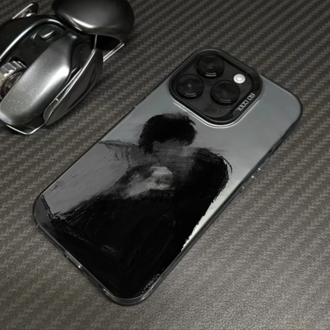 ins抽象艺术亲吻适用iPhone15/14promax手机壳苹果13/12/11软套xr