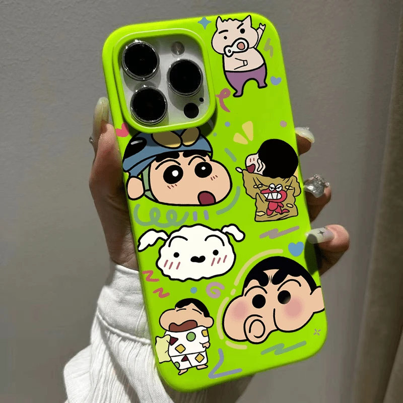 SMBLCE搞怪嘟嘴小新适用iPhone16/15promax果冻手机壳苹果14/13套