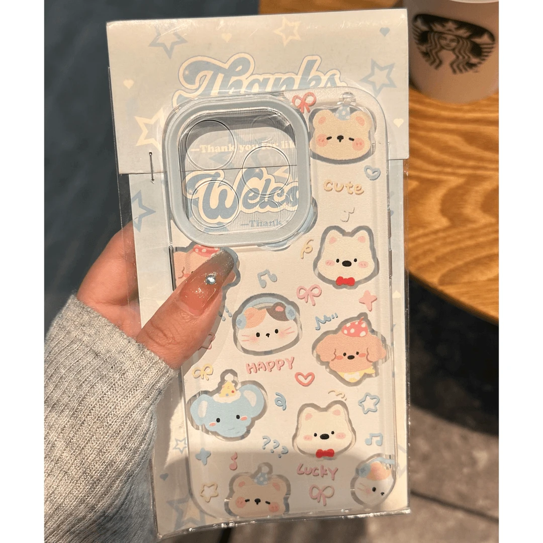 奥菲顿满屏猫狗小象适用iphone16苹果15手机壳14华为vivo小米oppo