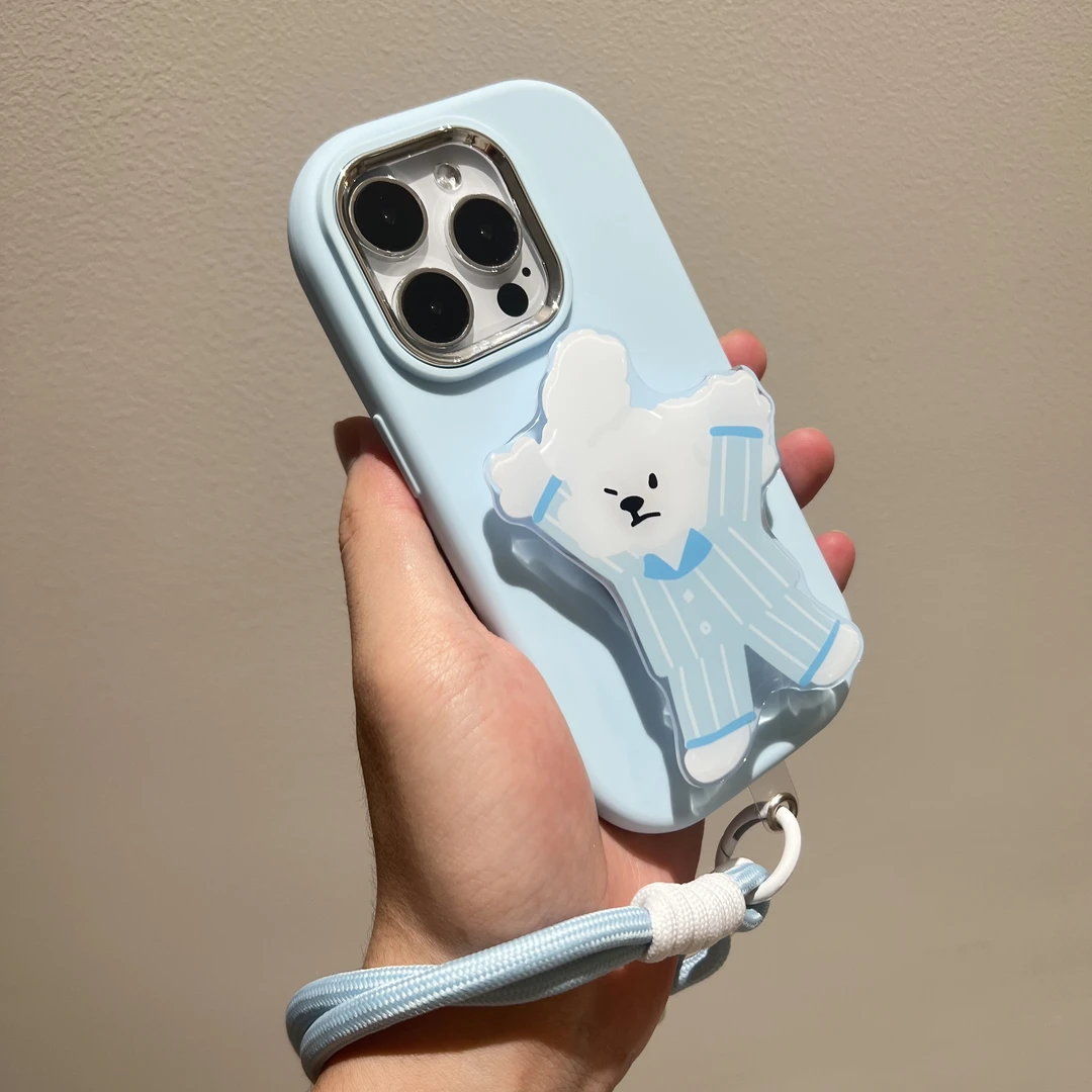 奥菲顿睡衣小狗支架适用iphone15手机壳苹果14华为vivo小米oppo套