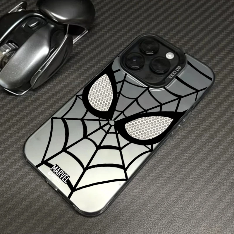高级蜘蛛侠iPhone14promax镜头框手机壳苹果13/12/11全包xr软套潮