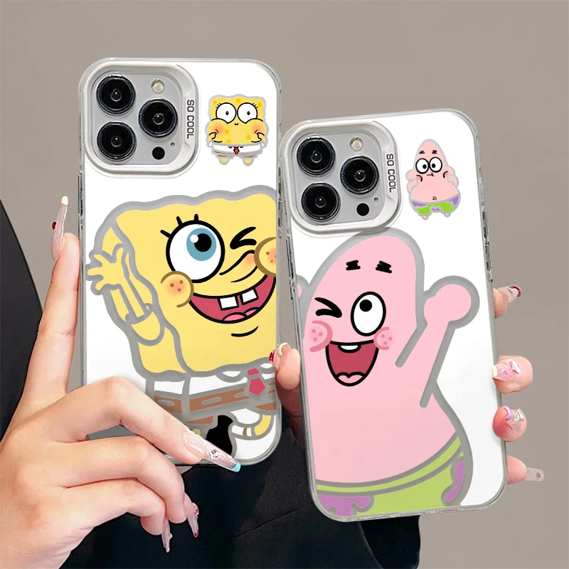 海绵宝宝派大星iphone15/13苹果手机壳14pro华为vivo小米oppo情侣