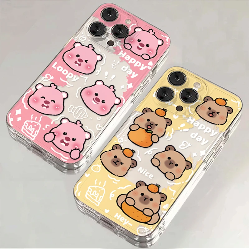 SMBLCE可爱水豚海狸iphone15/13/14苹果12手机壳华为vivo小米oppo