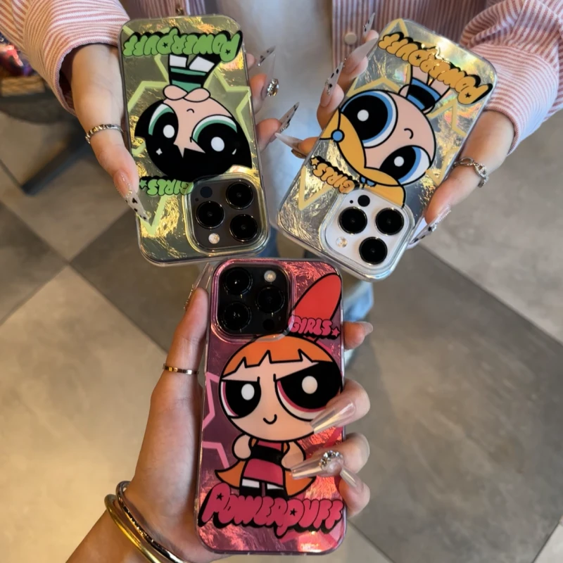 奥菲顿ins飞天小女警适用iPhone16冰川15手机壳华为viv小米oppo套