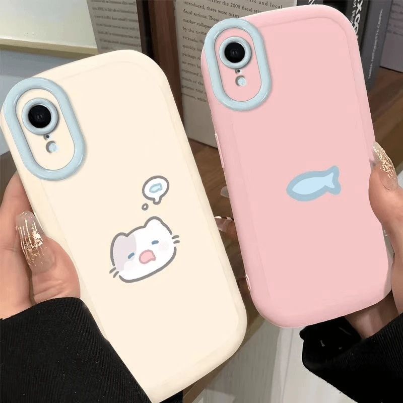 奥菲顿简约小鱼插画适用iphone15手机壳14苹果华为vivo小米oppo套