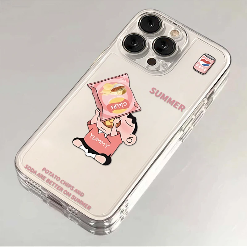 卡通薯片小新适用iphone15/13苹果14pro手机壳华为vivo小米oppo套