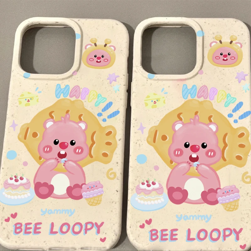 ins可爱呆萌海狸华为vivo小米oppo小麦手机壳iphone13/14女12软套