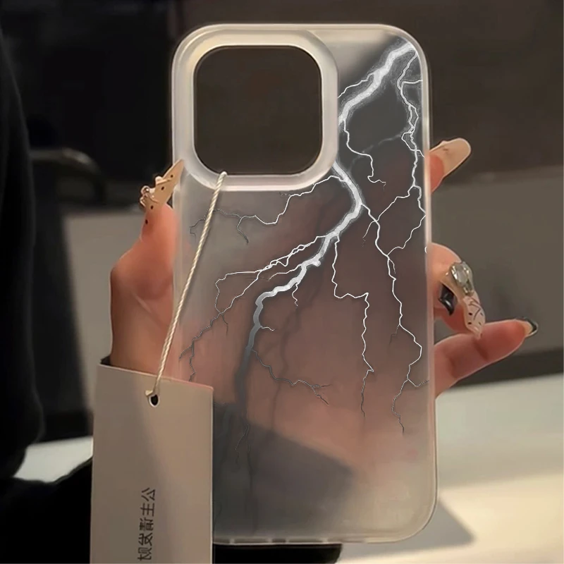 奥菲顿简约小众闪电适用iPhone15/14promax手机软壳11苹果13/12套
