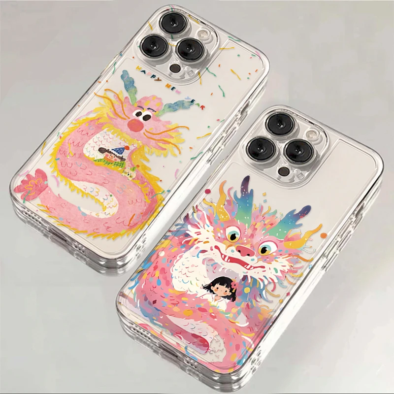 仙朵彩龙女孩适用iphone15/13苹果14pro手机壳华为vivo小米oppo
