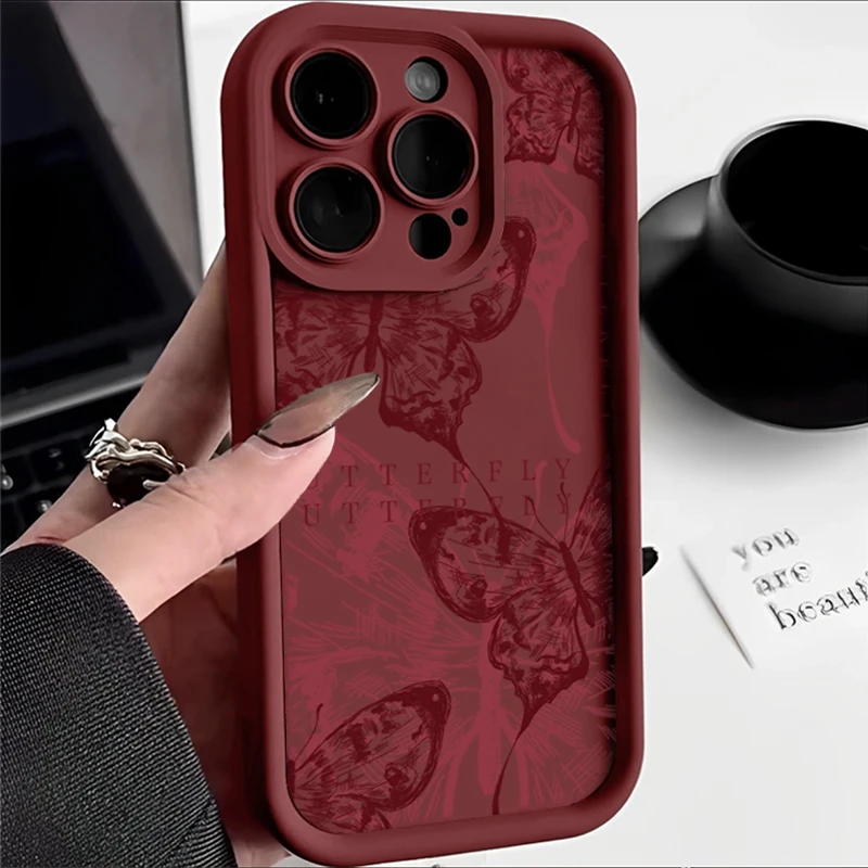 仙朵高级蝴蝶适用iphone15/13苹果14手机壳华为vivo小米oppo套