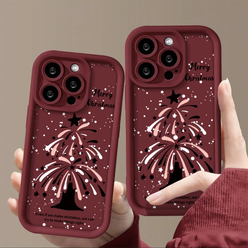 星星圣诞树适用iphone15/13/14苹果手机壳华为vivo小米oppo软12套