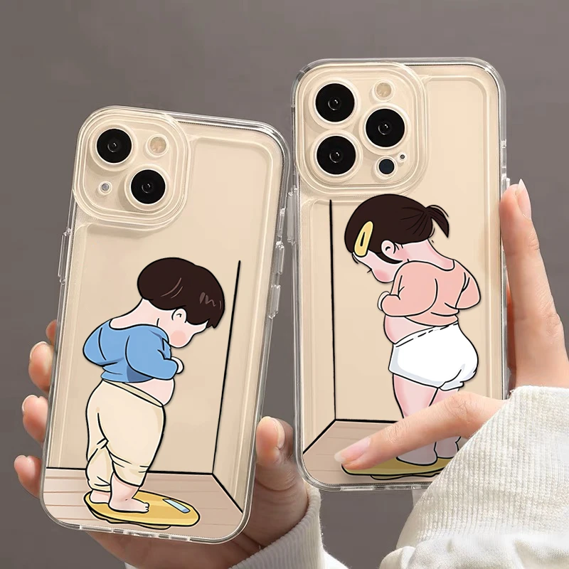 DINGLIN减肥男女孩适用iphone15/13苹果14手机壳华为vivo小米oppo