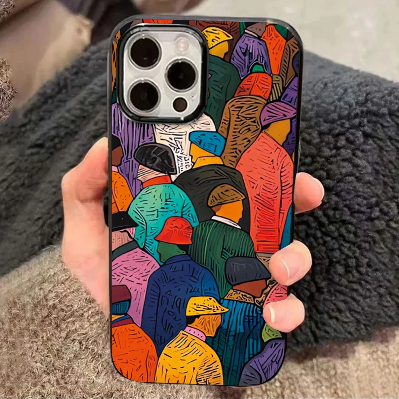 奥菲顿适用iPhone15/14promax手机果冻壳11苹果13/12油画欧美背影