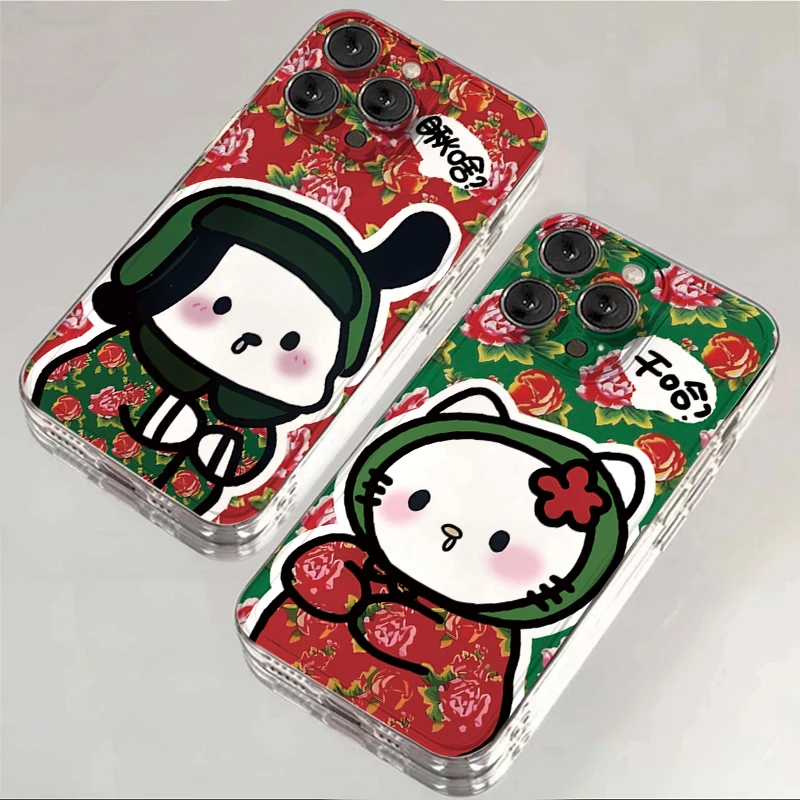 情侣鼻涕KT猫适用iphone15/13苹果14手机壳华为viv小米oppo软12套