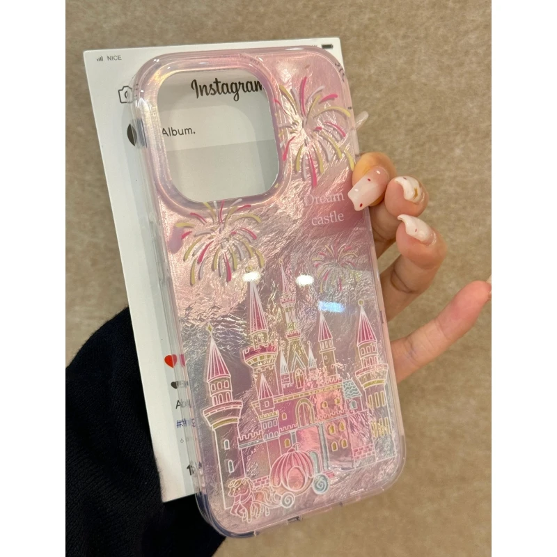 奥菲顿梦幻烟花城堡适用iPhone16冰川15手机壳华为vivo小米oppo套