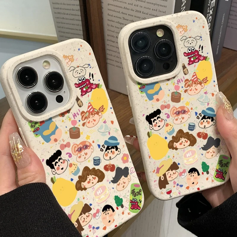 ins趣味小新合集iPhone14promax小麦手机壳苹果13/12/11全包xr套