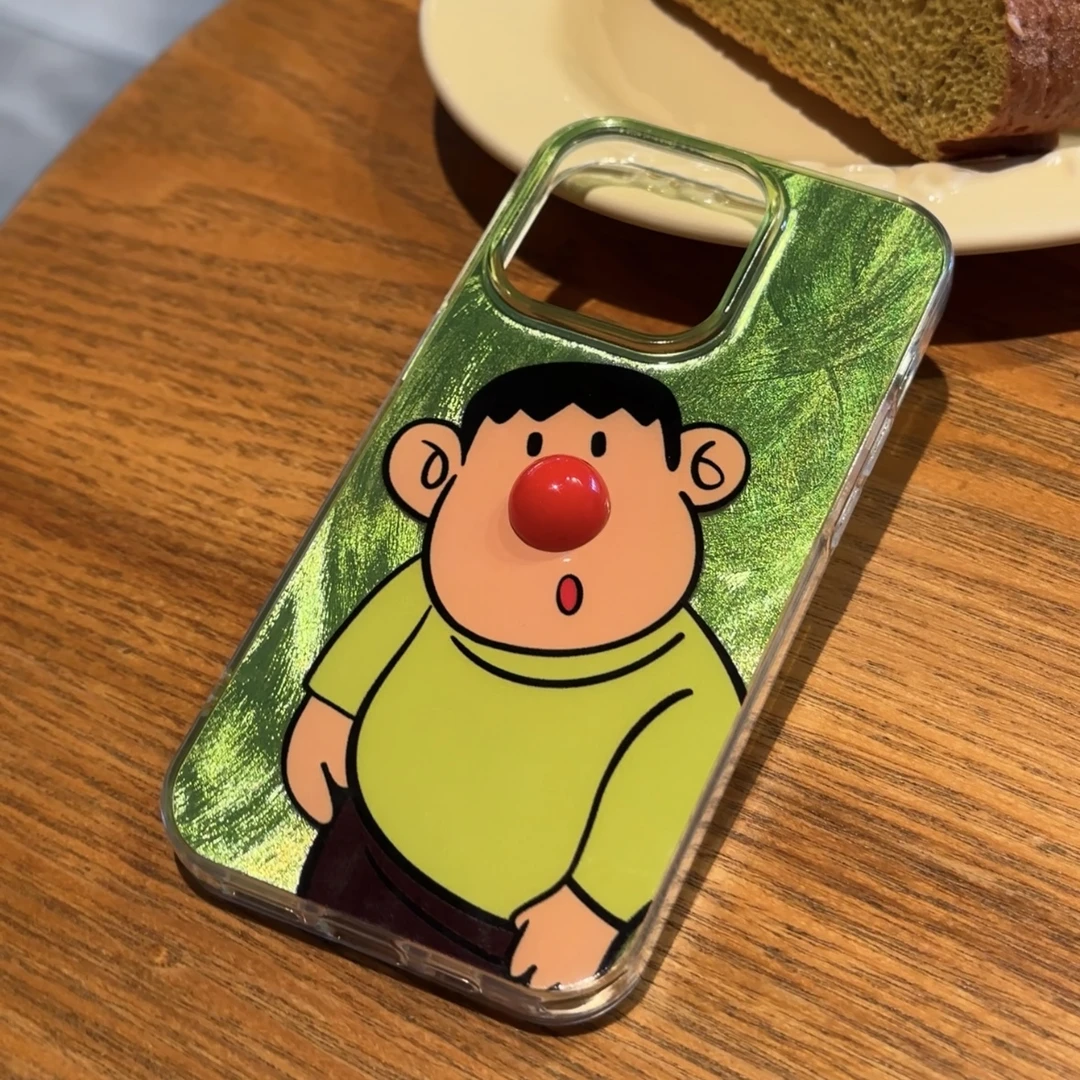 Lucky立体红鼻胖虎适用iPhone15羽纱14手机壳13华为vivo小米oppo