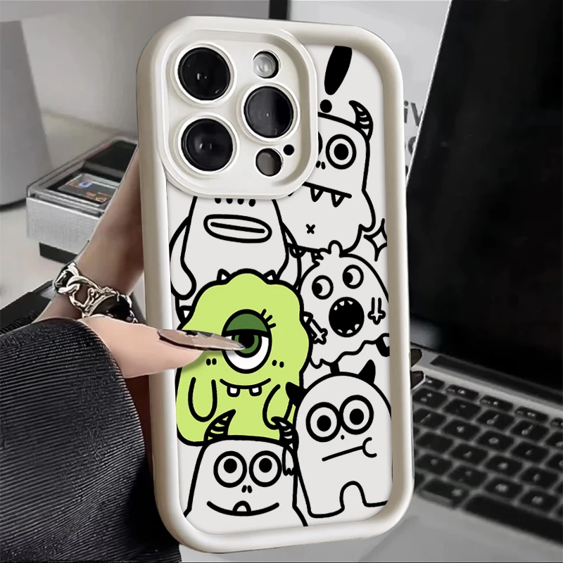 奥菲顿可爱卡通怪兽苹果华为oppo小米vivo手机壳iPhone15/14/13套