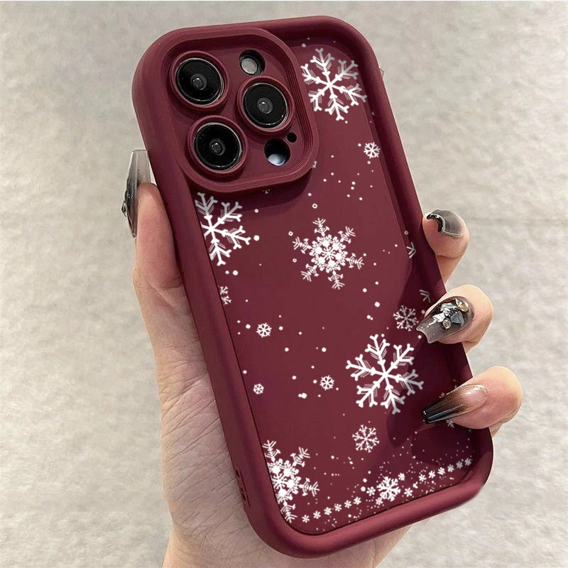 仙朵漫天雪花适用iphone15苹果14手机壳13华为vivo小米oppo软套