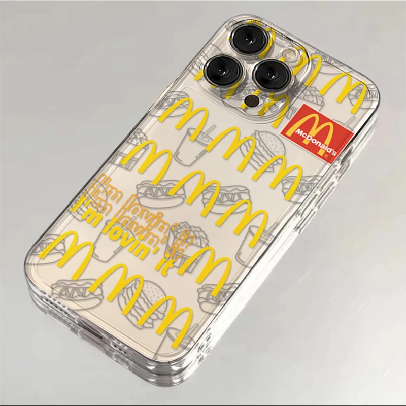 ins创意m记适用苹果华为vivo小米oppo透明手机壳iphone15/13/14套