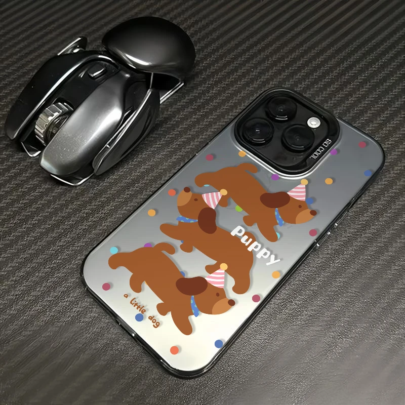 ins多巴胺小狗适用iPhone15/14promax手机壳苹果13/12/11套xr潮