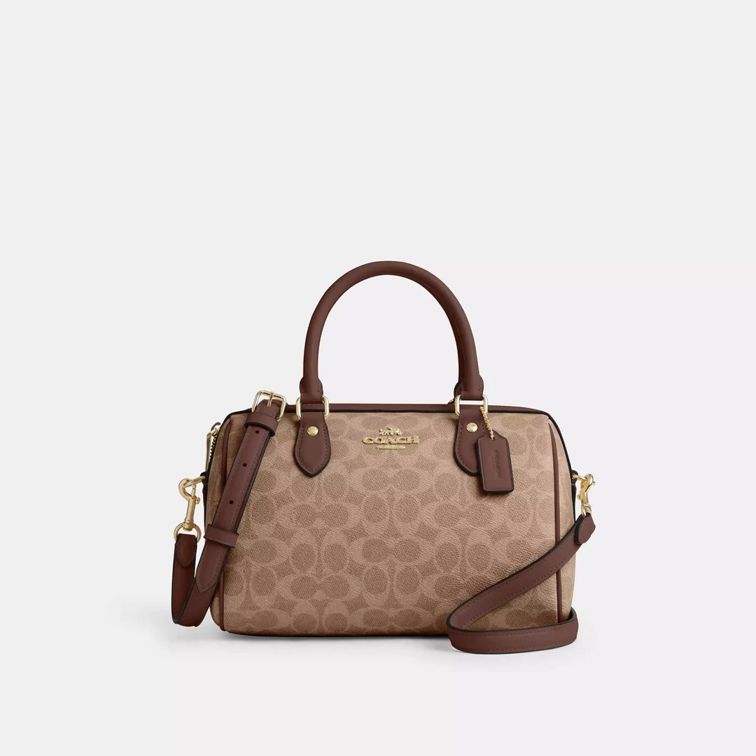 COACH/蔻驰海外好物Rowan中号波士顿斜挎包手提包26x16.5x15cm