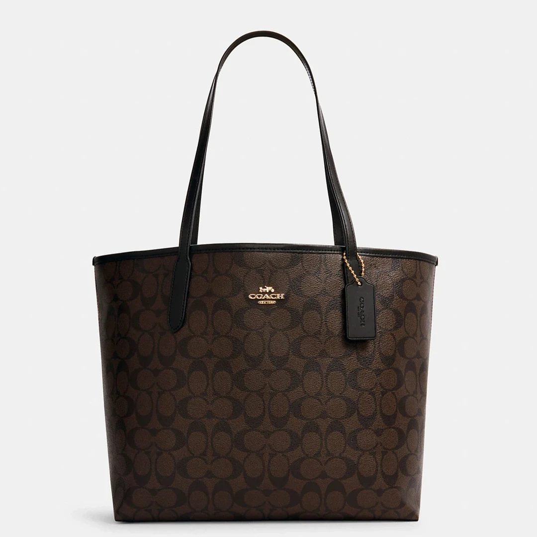 COACH/蔻驰老花logo City托特包女士经典百搭AAH 5696IMAA8