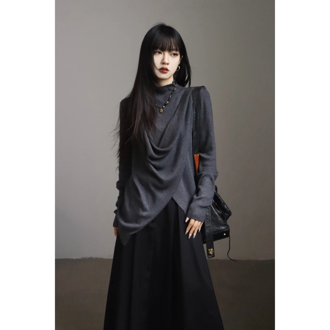 呆毛DM.FACTORY 【香榭街雨】春季新款小众设计感修身上衣DMJ3247