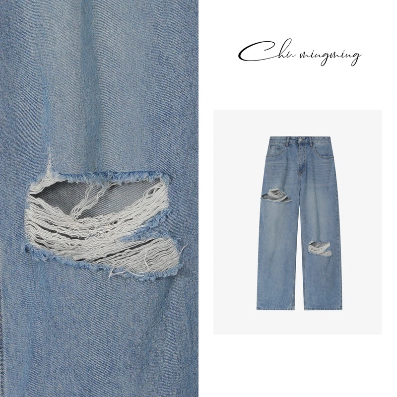 【CHU/2024SSNEW】原创设计《南法》破洞牛仔裤DM17299