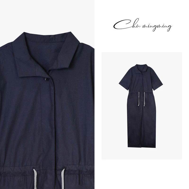 【CHU/2024SSNEW】原创设计气质休闲百搭设计感系带工装连体裤YQ17