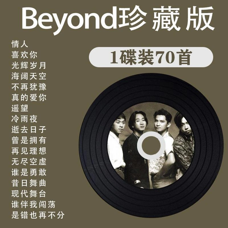 Beyond专辑车载CD碟片黄家驹粤语经典歌曲无损高音质车用音乐光盘
