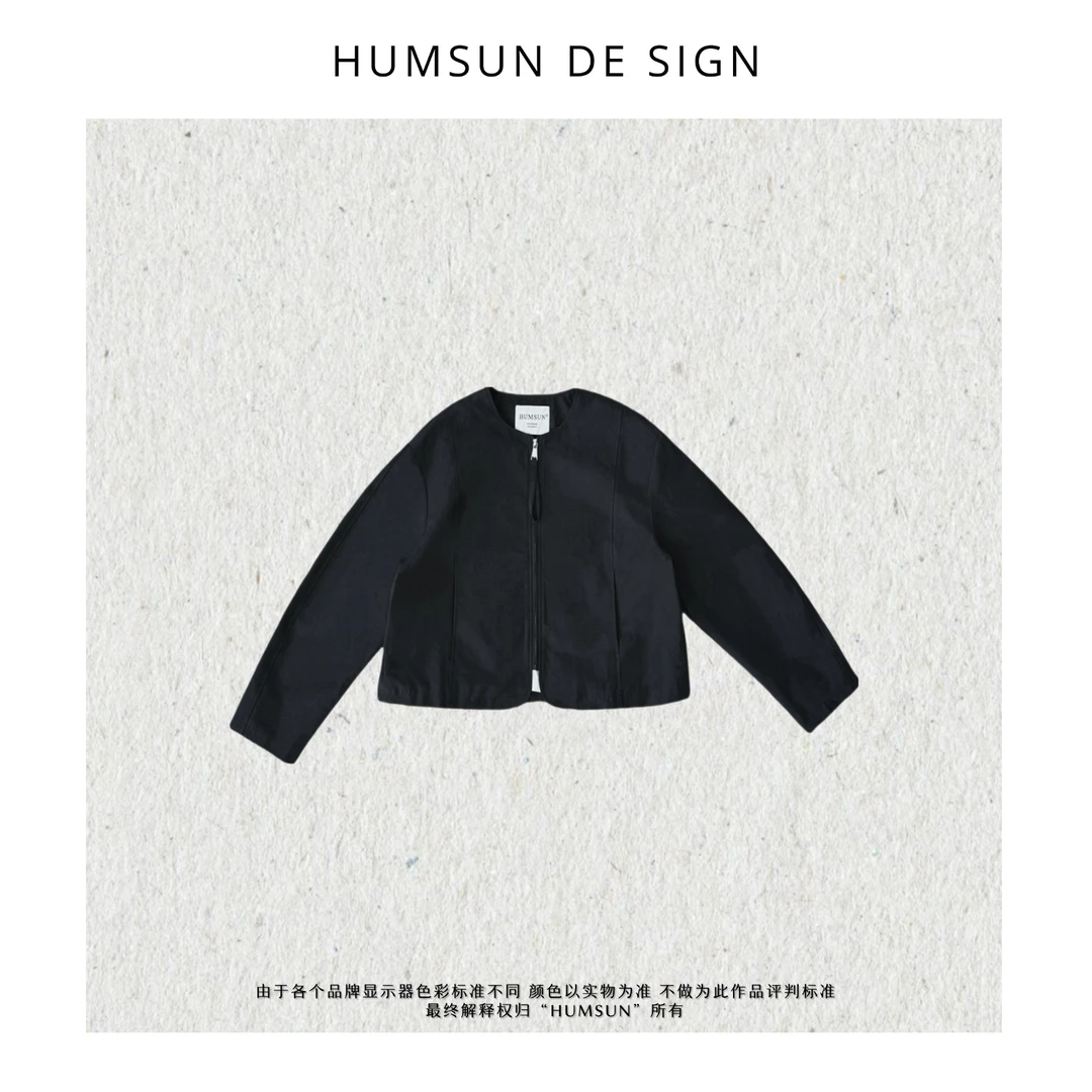 HUMSUN/禾木笙 极简高智｜立裁显瘦廓形通勤百搭夹克外套 24E868