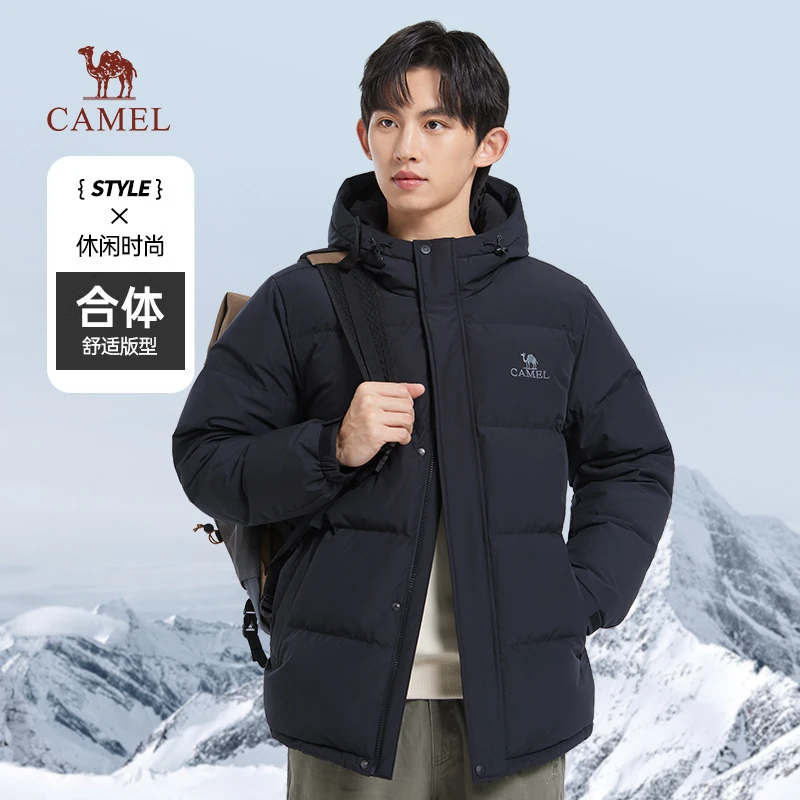 骆驼男装羽绒服短款秋冬新款加厚保暖面包服外套M13CAU7015