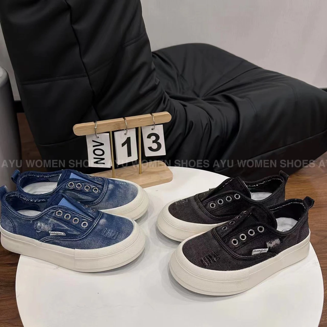 【AYU】帆布透气鞋无鞋带女时尚休闲
