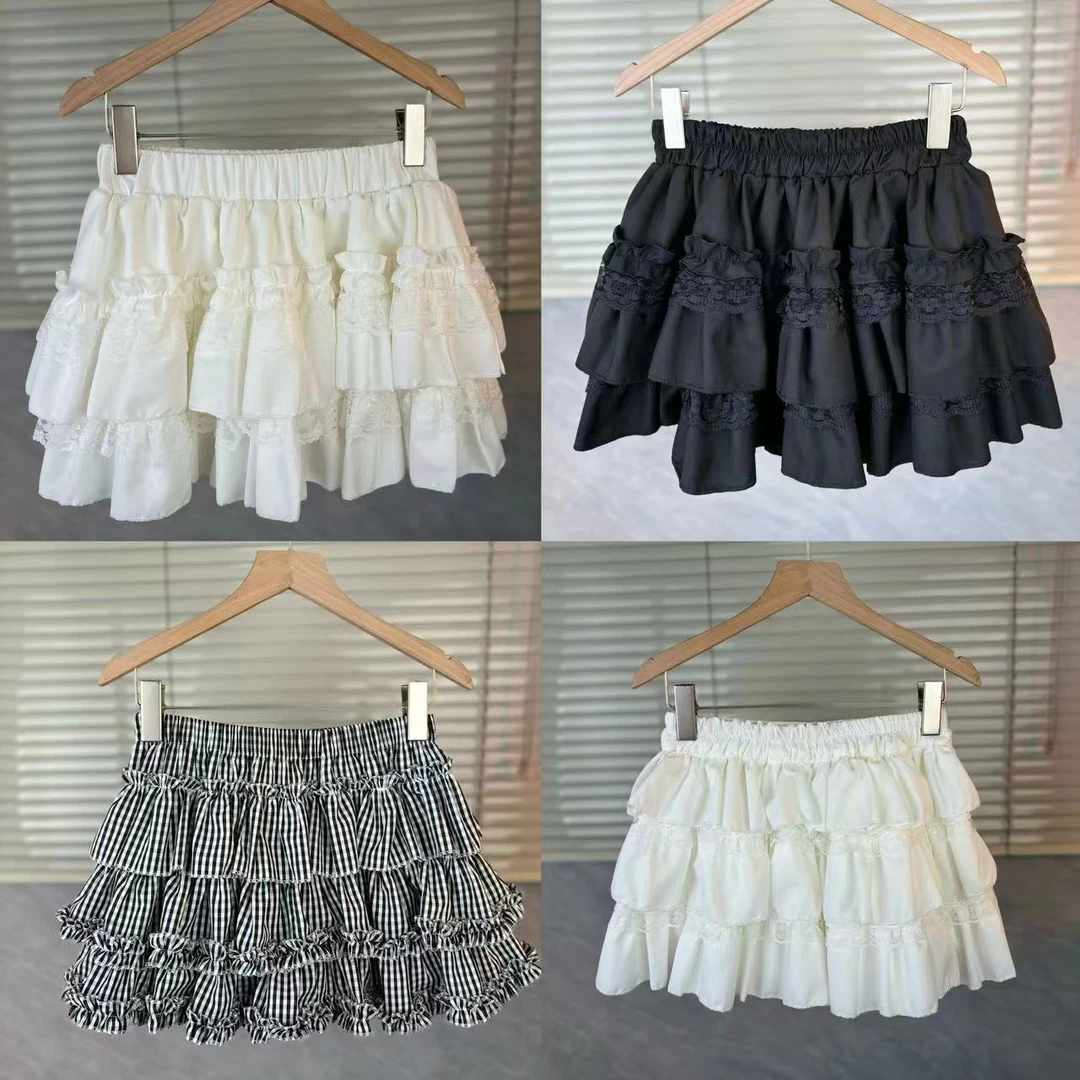 秋季新款辣妹蓬蓬裙百搭蕾丝Lolita