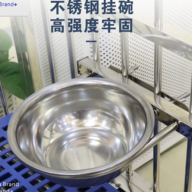 狗碗狗盆狗喝水盆狗食盆猫碗悬挂式固定防打翻不锈钢笼子用宠物碗