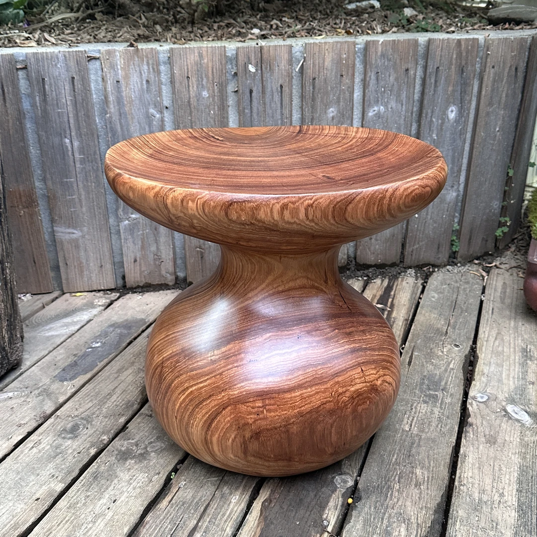 森活林《乌金元宝凳》创意凳子底座客厅家用百搭玄关阳台凳简约木凳