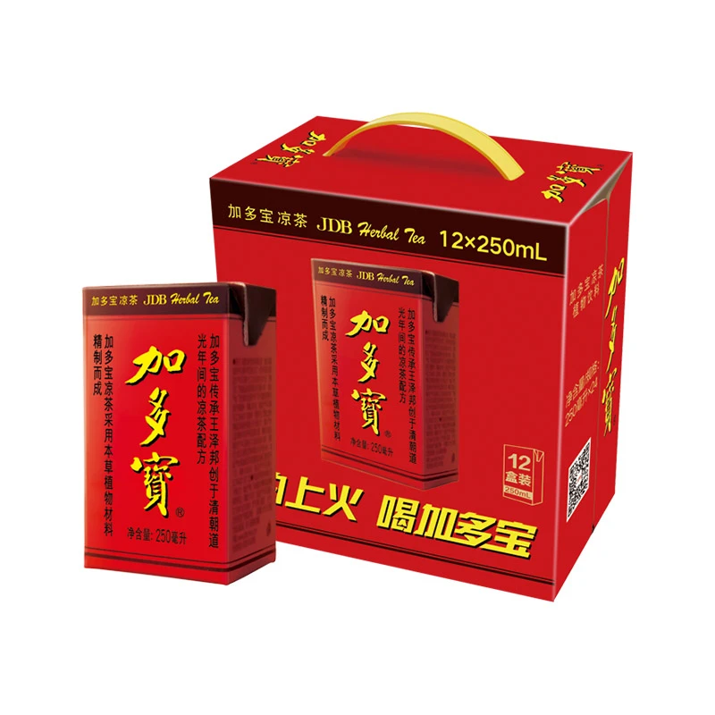 JDB/加多宝天然植物饮料加多宝凉茶250ml*12盒清凉解暑送礼盒装
