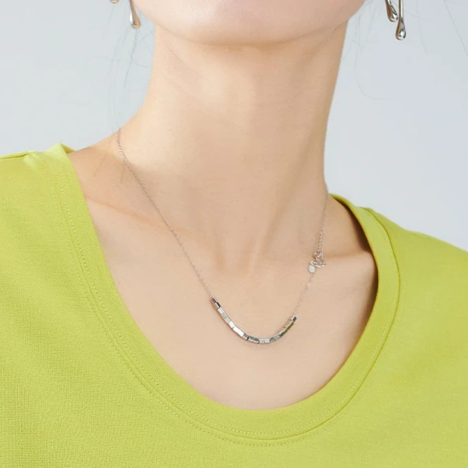 坠链均925银 925银 轻奢项链手工气质时尚简约坠链素款 342651002